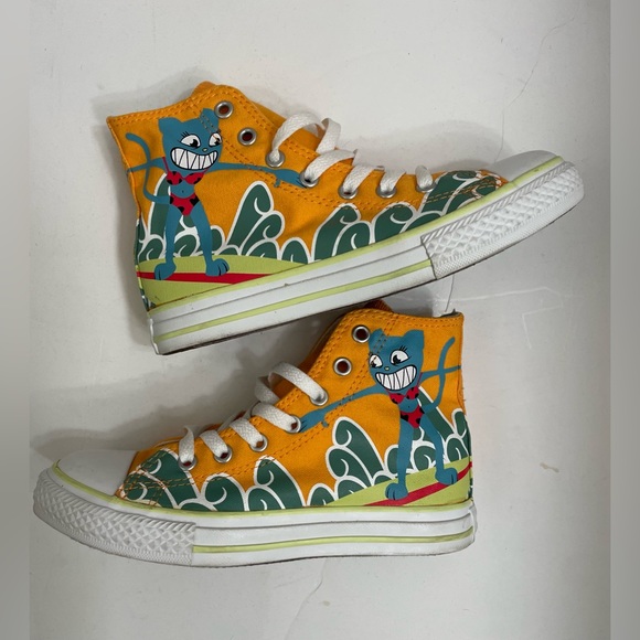 Converse Chuck Yellow/Blue/Green Taylor All Stars Space Hi Sz(2) - Picture 3 of 6